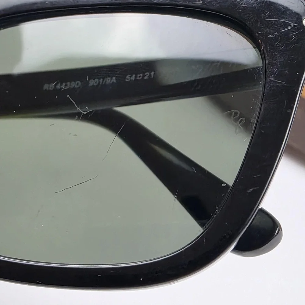 Ray-Ban RB4439D Sunglasses Mens 54-21-145 Black Green Polarized Square 901/9A